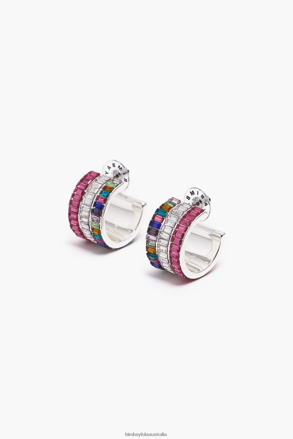 Accessories 4062VZ747 Multicolor Bimba Y Lola Crystal Hoop Earrings