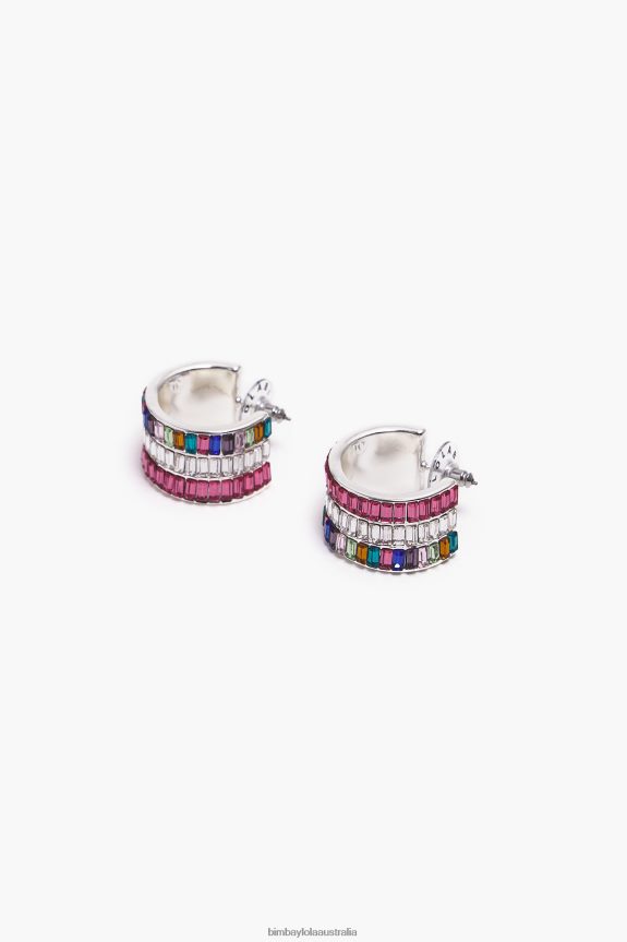 Accessories 4062VZ747 Multicolor Bimba Y Lola Crystal Hoop Earrings