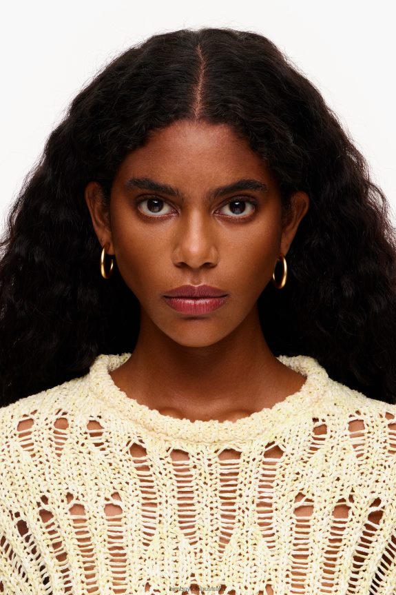 Accessories 4062VZ760 Gold Bimba Y Lola Matte en Maxi Hoop Earrings