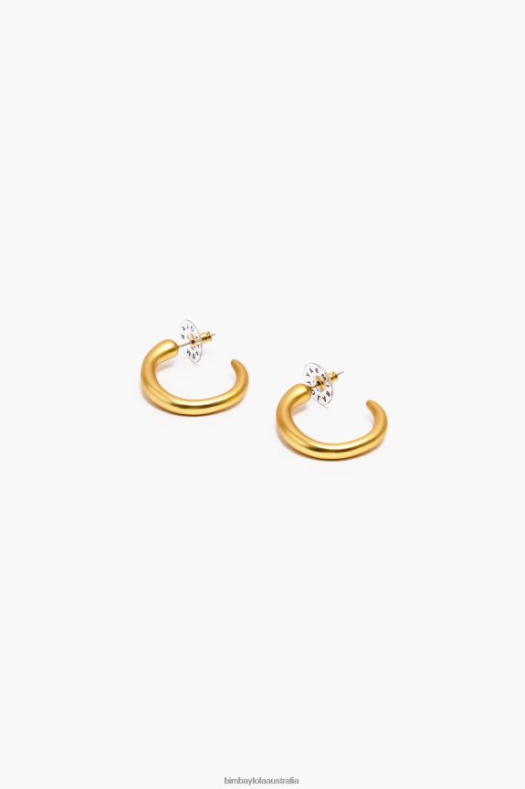 Accessories 4062VZ760 Gold Bimba Y Lola Matte en Maxi Hoop Earrings