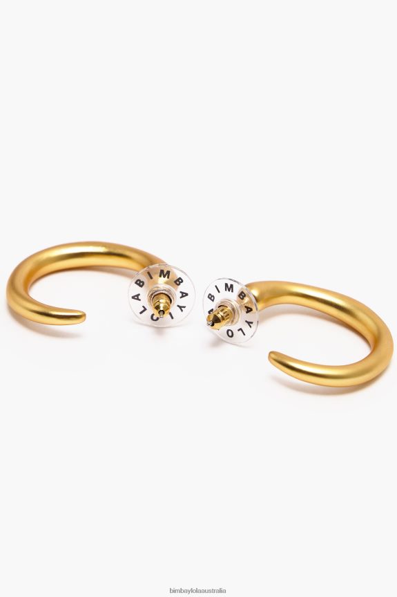 Accessories 4062VZ760 Gold Bimba Y Lola Matte en Maxi Hoop Earrings