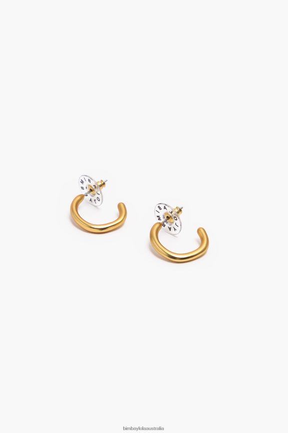 Accessories 4062VZ762 Gold Bimba Y Lola Matte en Hoop Earrings
