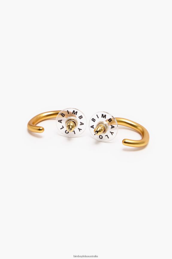Accessories 4062VZ762 Gold Bimba Y Lola Matte en Hoop Earrings