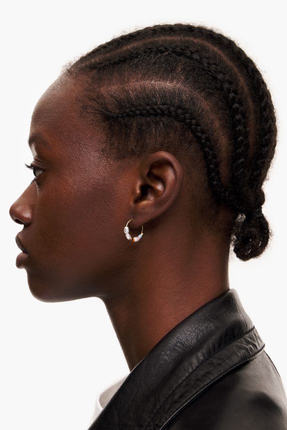 Accessories 4062VZ771 Multicolored Pearls And Beads Bimba Y Lola Hoop Earrings