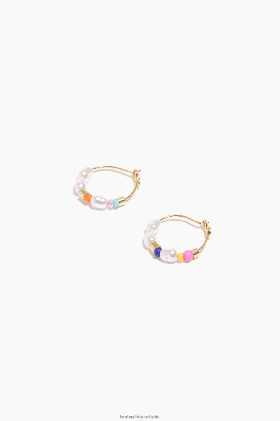 Accessories 4062VZ771 Multicolored Pearls And Beads Bimba Y Lola Hoop Earrings