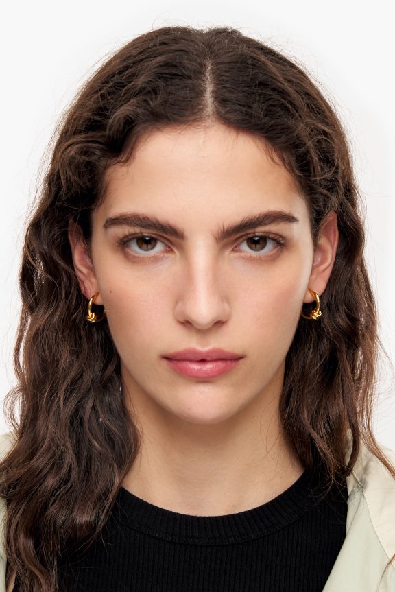 Accessories 4062VZ816 Silver Bimba Y Lola Spiral Mini Hoop Earrings