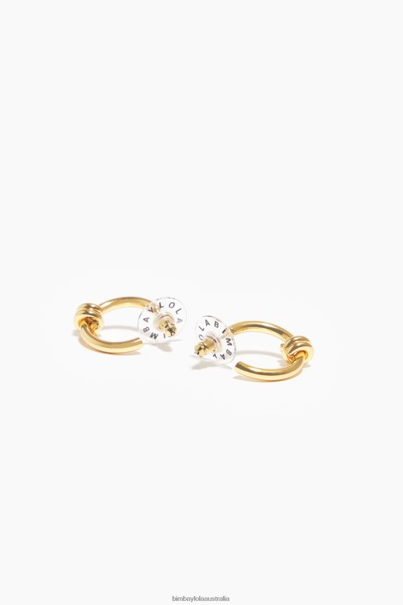 Accessories 4062VZ818 Golden Bimba Y Lola Spiral Mini Hoop Earrings