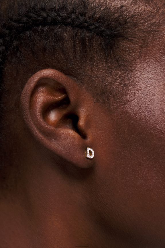 Accessories 4062VZ839 C Bimba Y Lola Letter Mini Hoop Earrings