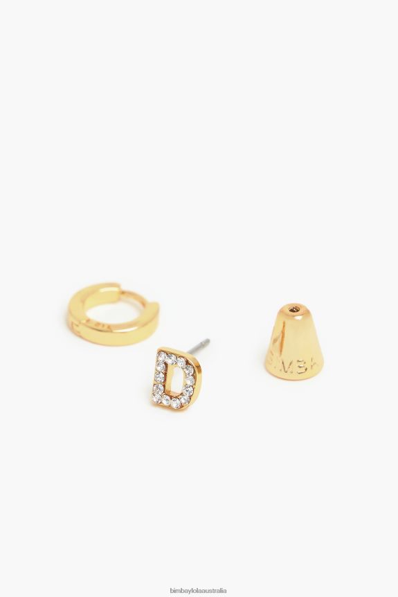 Accessories 4062VZ840 D Bimba Y Lola Letter Mini Hoop Earrings