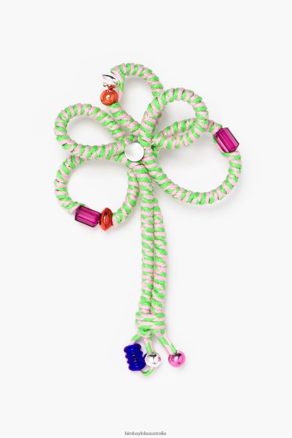 Accessories 4062VZ848 Pink Bimba Y Lola Cord Flower Earring