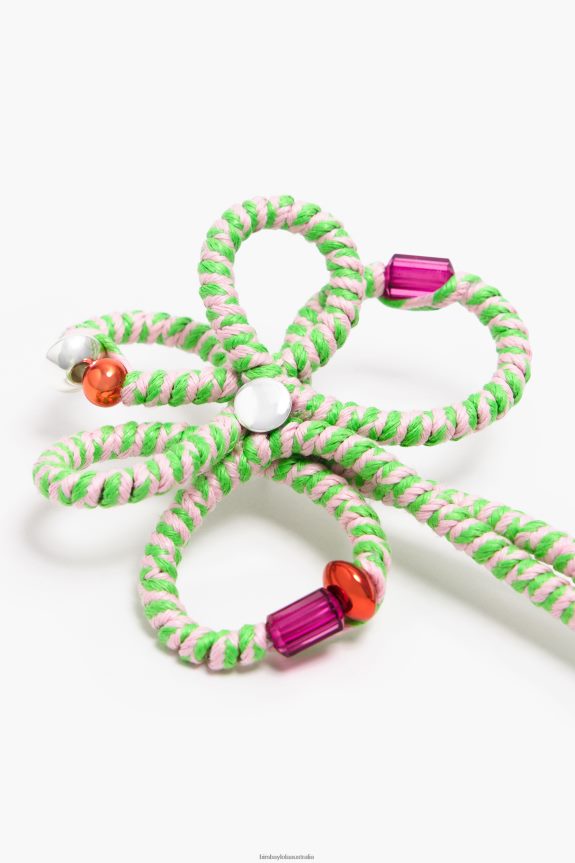 Accessories 4062VZ848 Pink Bimba Y Lola Cord Flower Earring