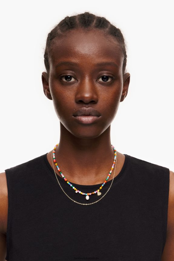 Accessories 4062VZ690 Multicolor Bimba Y Lola Chain And Natural Stones Necklace