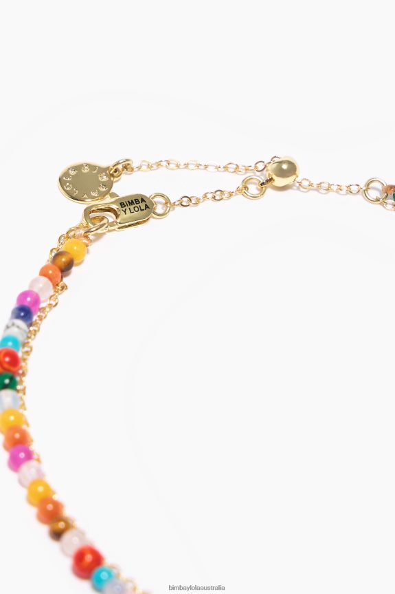 Accessories 4062VZ690 Multicolor Bimba Y Lola Chain And Natural Stones Necklace