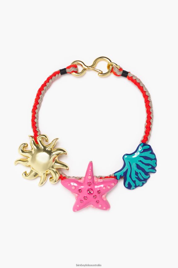 Accessories 4062VZ699 Coral Bimba Y Lola Cord Necklace