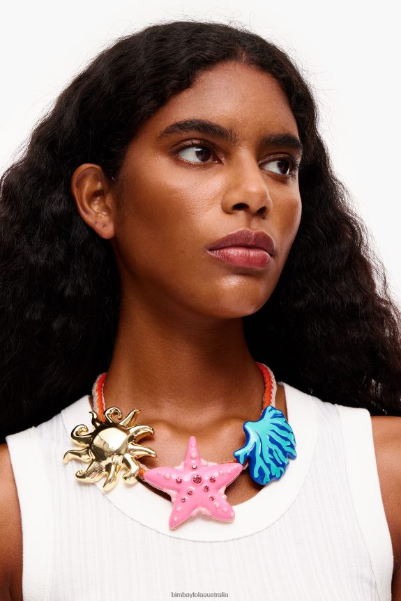 Accessories 4062VZ699 Coral Bimba Y Lola Cord Necklace
