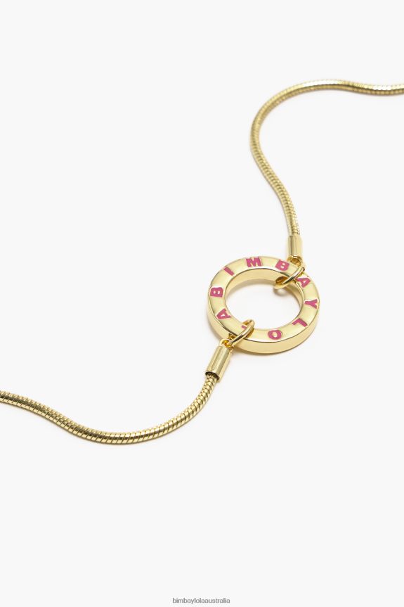 Accessories 4062VZ700 Pink Bimba Y Lola Multicolor Raffia Necklace