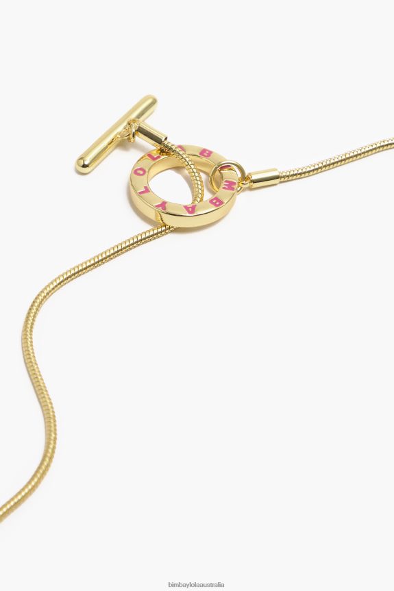 Accessories 4062VZ700 Pink Bimba Y Lola Multicolor Raffia Necklace