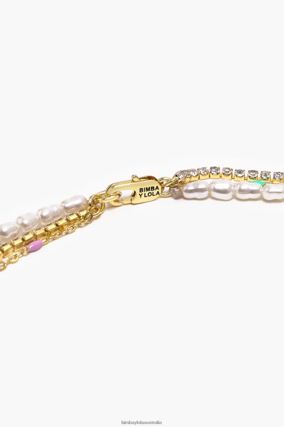 Accessories 4062VZ714 Pearls Bimba Y Lola Short And Chain Necklace