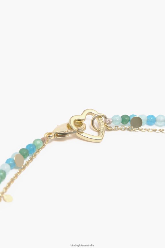 Accessories 4062VZ732 Turquoise Bimba Y Lola Short Stones Dolphin Necklace