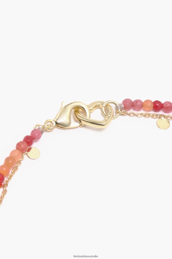 Accessories 4062VZ733 Coral Bimba Y Lola Short Stones Dolphin Necklace