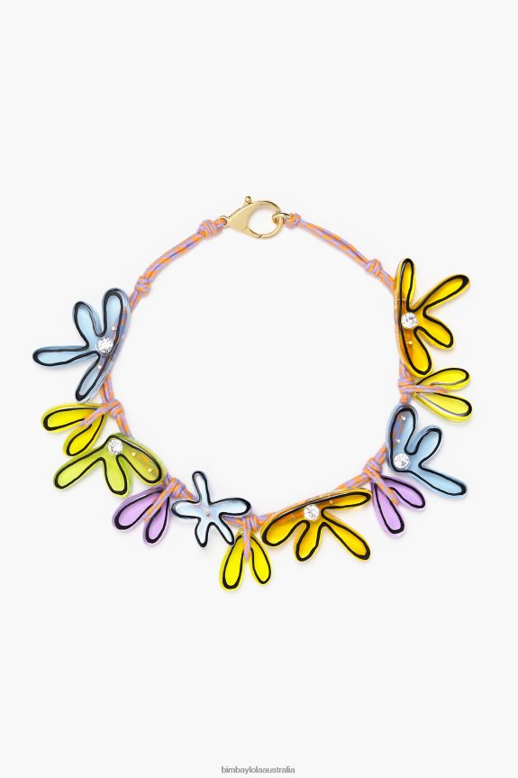 Accessories 4062VZ742 Multicolor Bimba Y Lola Flowers Cord Necklace