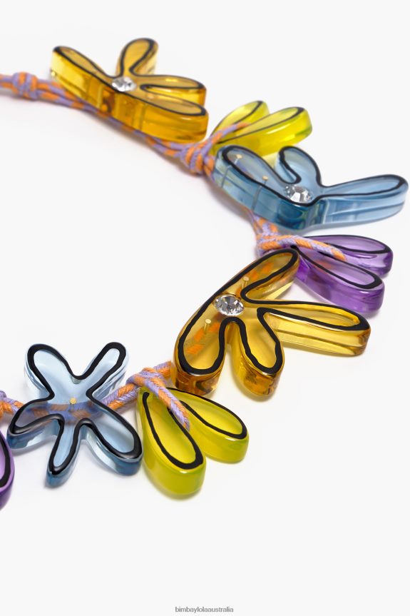 Accessories 4062VZ742 Multicolor Bimba Y Lola Flowers Cord Necklace