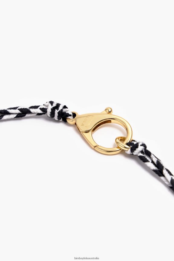 Accessories 4062VZ743 Black Bimba Y Lola Flowers Cord Necklace