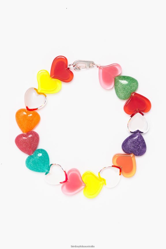 Accessories 4062VZ751 Multicolor Bimba Y Lola Resin Hearts Necklace