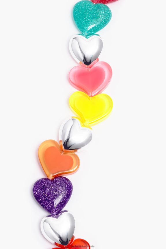 Accessories 4062VZ751 Multicolor Bimba Y Lola Resin Hearts Necklace