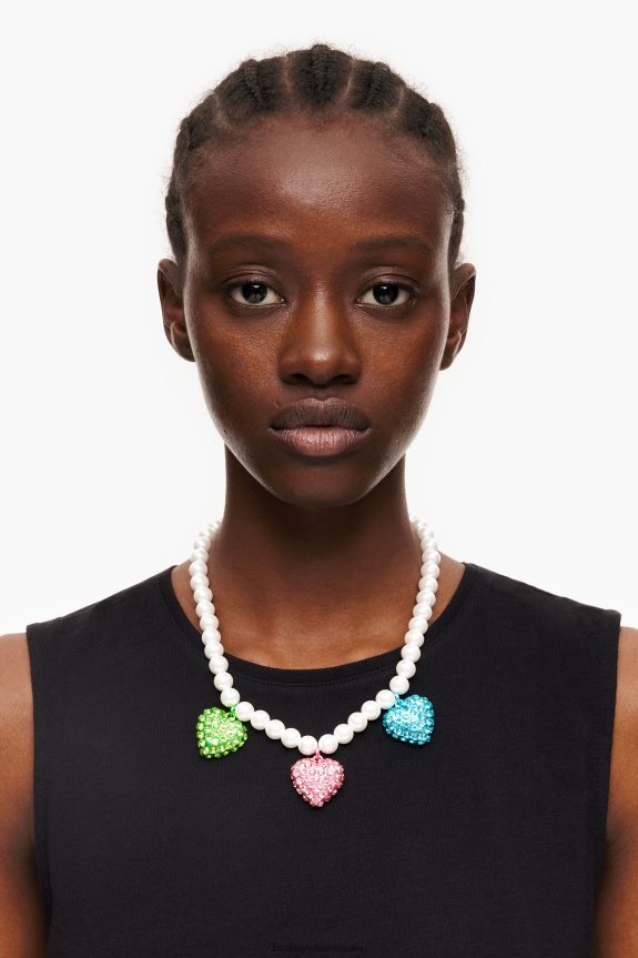 Accessories 4062VZ777 Multicolor Bimba Y Lola Heart Pearls Necklace