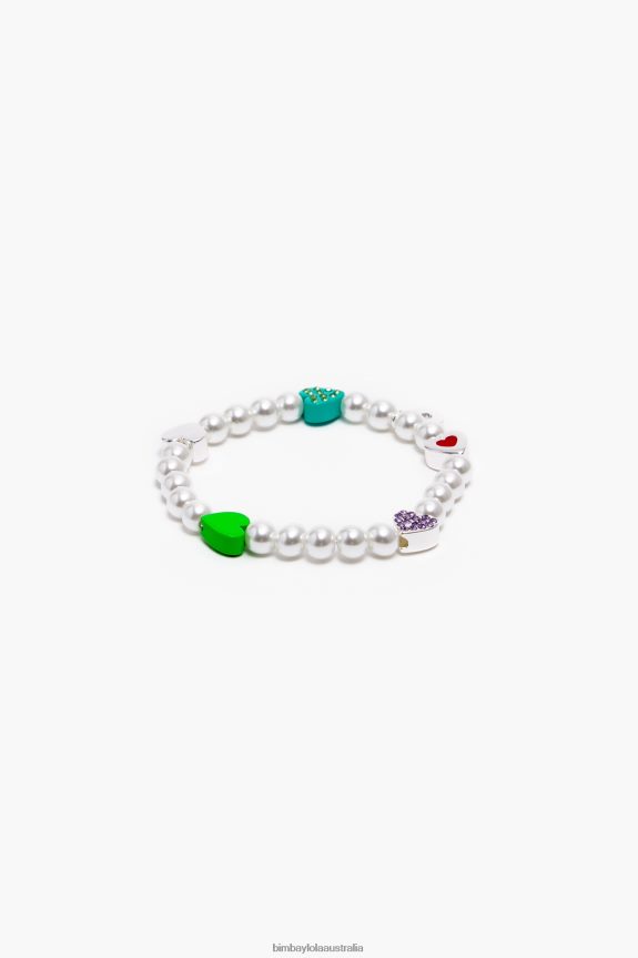 Accessories 4062VZ785 Multicolor Hearts Bimba Y Lola Pearls Necklace