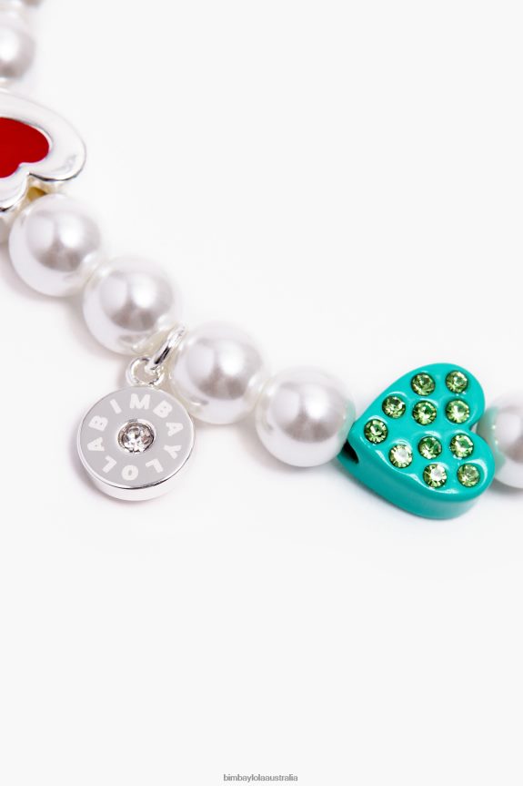 Accessories 4062VZ785 Multicolor Hearts Bimba Y Lola Pearls Necklace