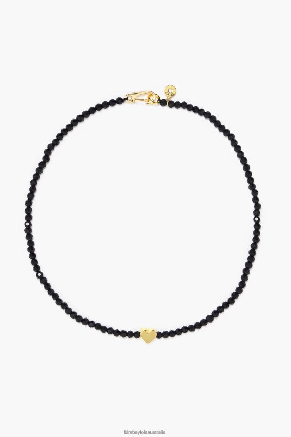 Accessories 4062VZ789 Golden Bimba Y Lola Short Necklace With Heart And Crystals