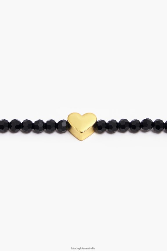 Accessories 4062VZ789 Golden Bimba Y Lola Short Necklace With Heart And Crystals