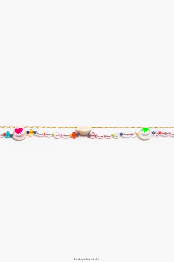 Accessories 4062VZ790 Multicolor Crystal Bimba Y Lola Pearl Necklace