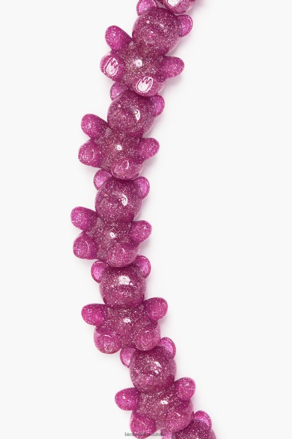 Accessories 4062VZ800 Pink Bimba Y Lola Glitter Teddy Bear Necklace