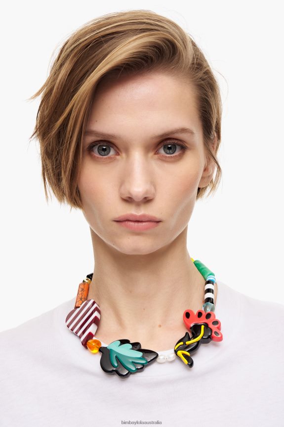 Accessories 4062VZ807 Multicolor Bimba Y Lola Resin Flowers Necklace