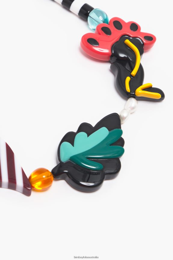Accessories 4062VZ807 Multicolor Bimba Y Lola Resin Flowers Necklace