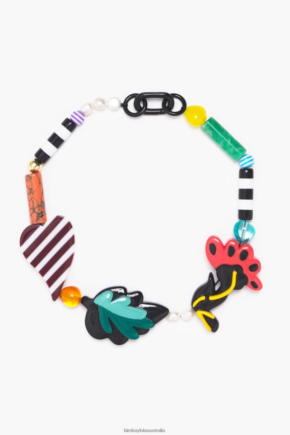 Accessories 4062VZ811 Multicolor Bimba Y Lola Resin Flowers Necklace