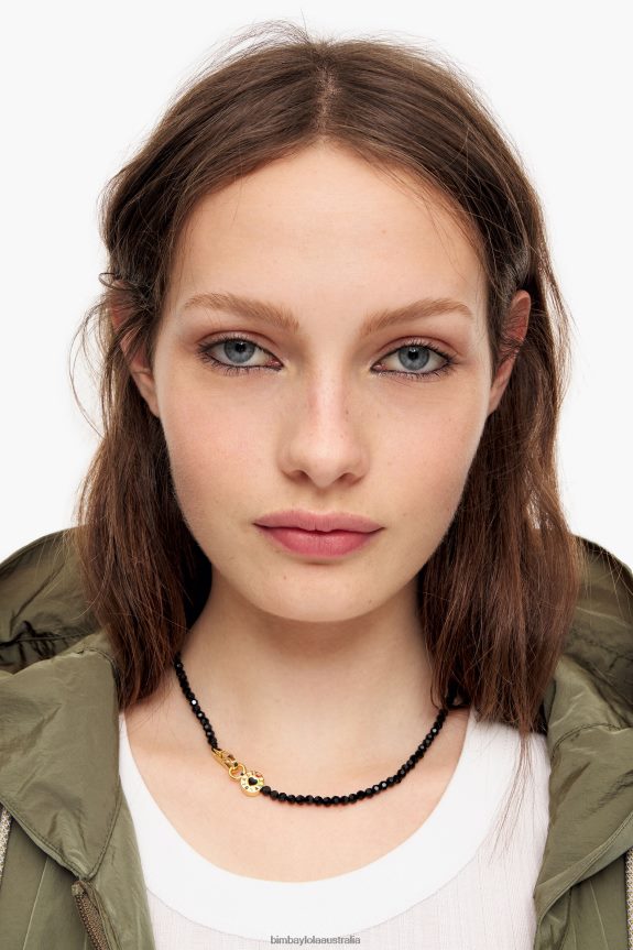 Accessories 4062VZ824 Black Bimba Y Lola Short Crystals Necklace
