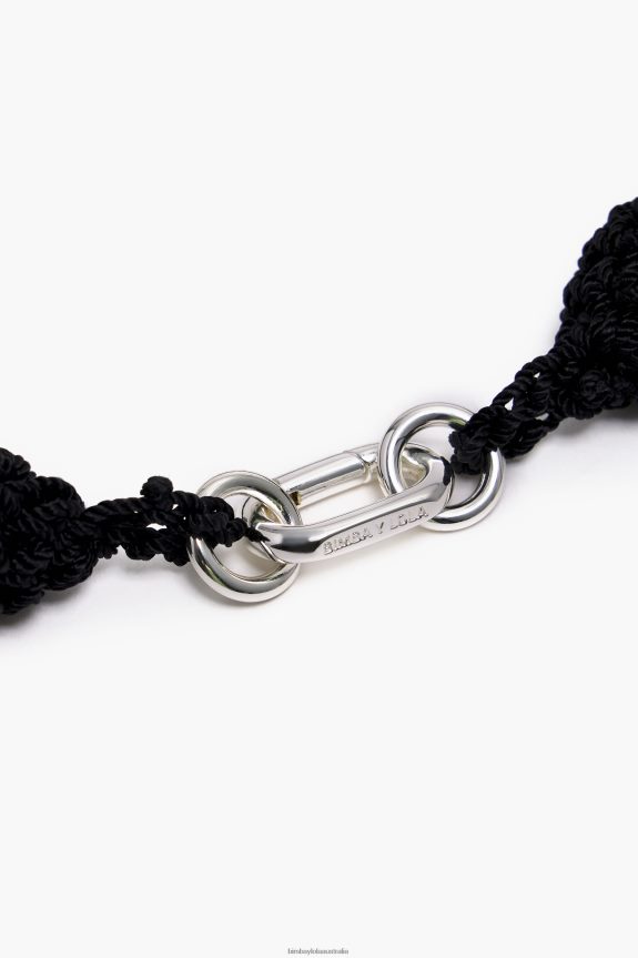 Accessories 4062VZ849 Black Bimba Y Lola Long Cord Dolphins Necklace