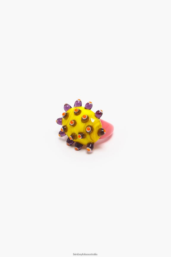 Accessories 4062VZ1152 Yellow Bimba Y Lola Glass Ring