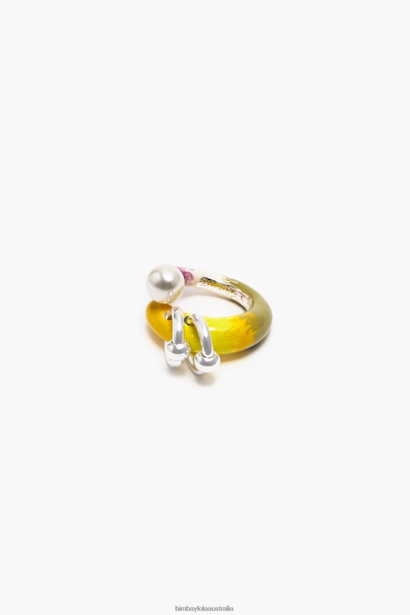 Accessories 4062VZ682 Multicolor Bimba Y Lola Enamel Pearl Ring