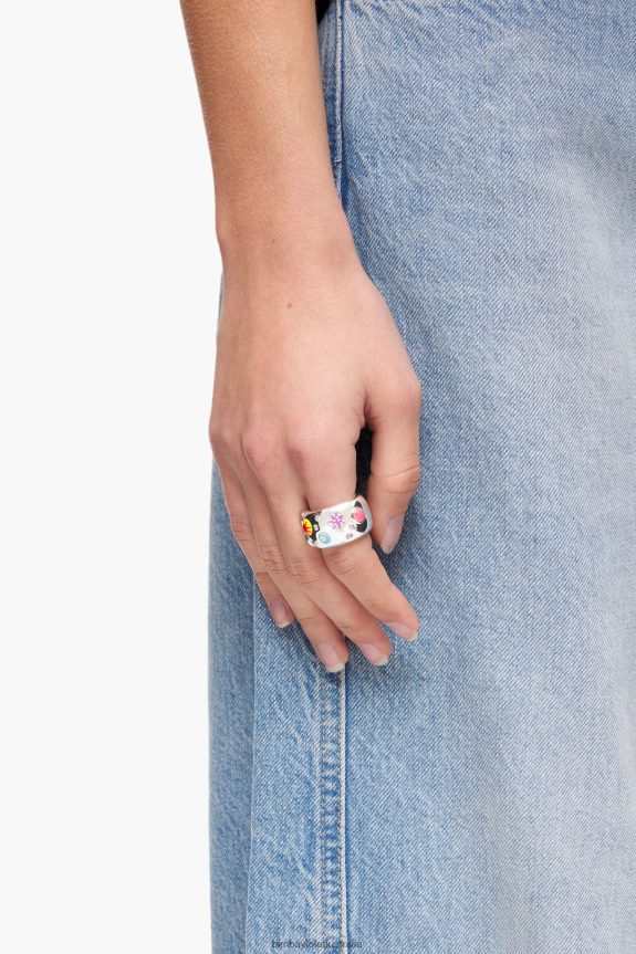 Accessories 4062VZ683 Multicolor Bimba Y Lola Crystal Enamel Ring