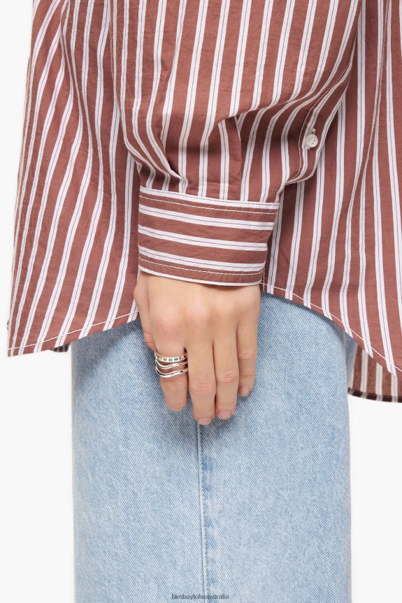 Accessories 4062VZ842 Multicolor Bimba Y Lola Three-Band Crystals Ring