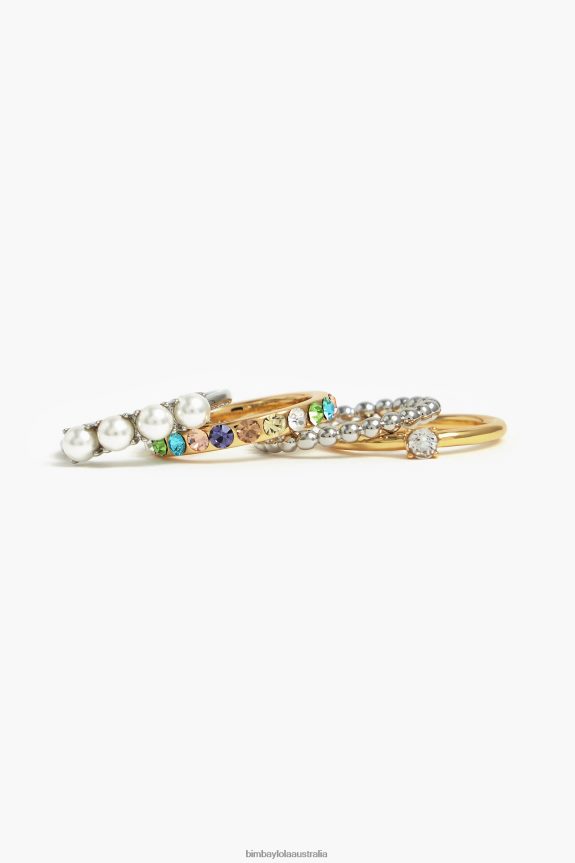Accessories 4062VZ845 Crystal Bimba Y Lola Ring Set