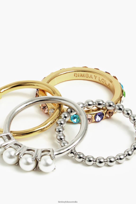 Accessories 4062VZ845 Crystal Bimba Y Lola Ring Set