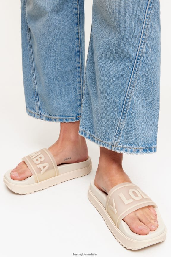 Footwewar 4062VZ587 White Bimba Y Lola Logo Platform Flip-Flop