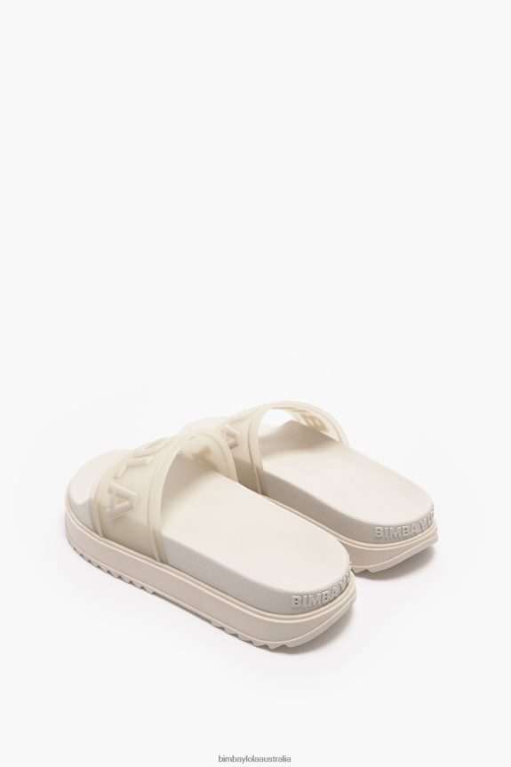 Footwewar 4062VZ587 White Bimba Y Lola Logo Platform Flip-Flop
