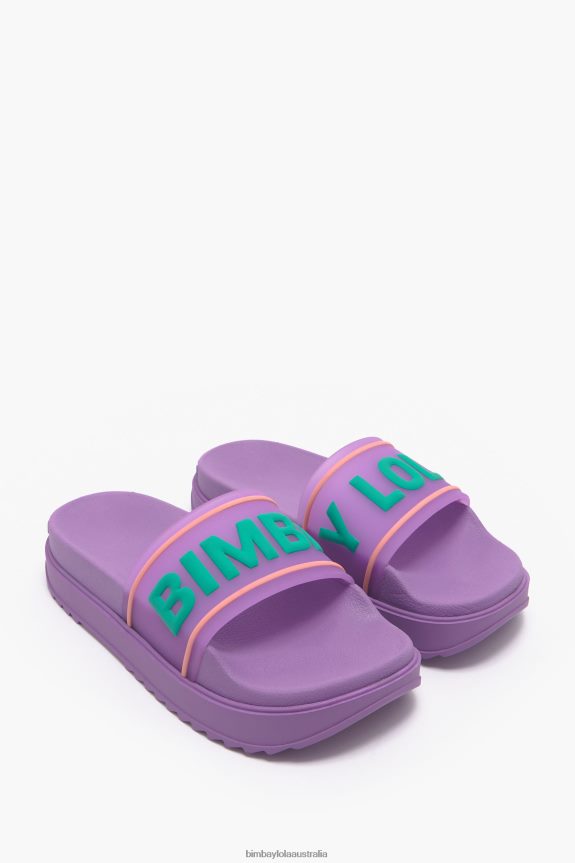 Footwewar 4062VZ588 Lilac Bimba Y Lola Logo Platform Flip-Flop
